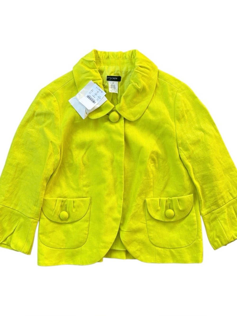 NWT J. Crew “Vintage” Linen Blazer Size 2 Petite